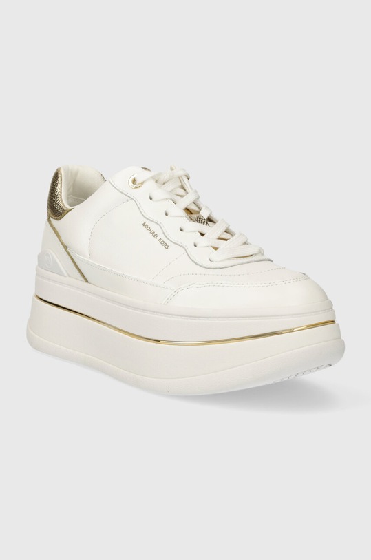 MICHAEL Michael Kors sneakersy skórzane Hayes 43R4HYFS2L.740 biały SS24