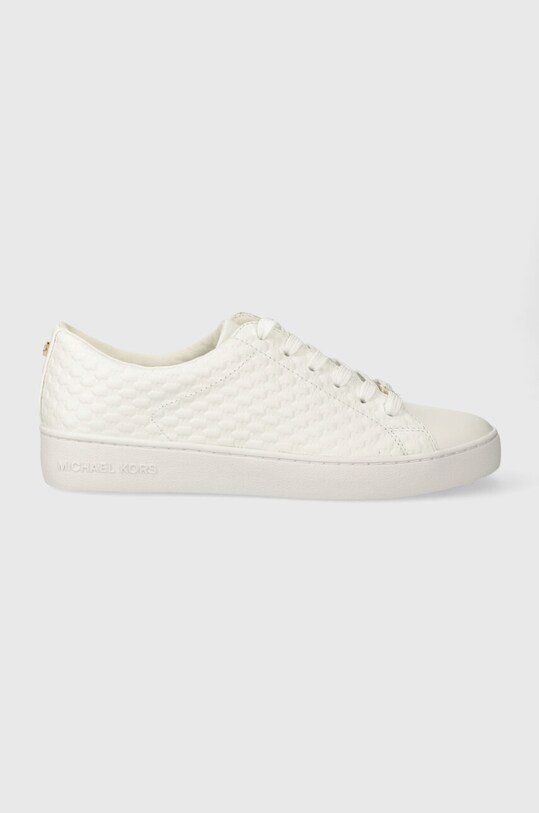 MICHAEL Michael Kors sneakersy skórzane Keaton płaska biały 43R4KTFS1L.085
