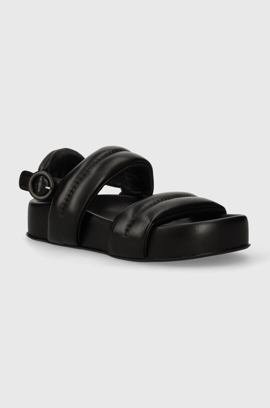 AGL sandały skórzane JANE pozostałe czarny D685004PGSOFTY0000