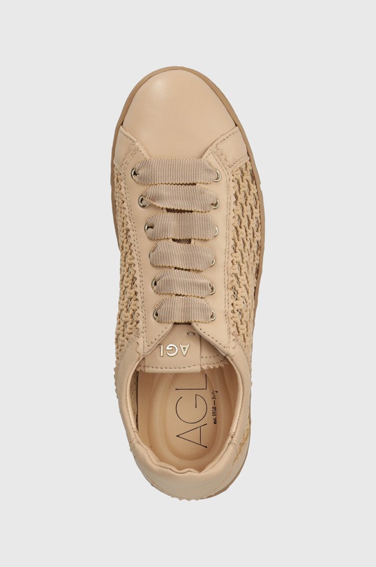 Kožené tenisky AGL SADE béžová D936133PGK7645F680
