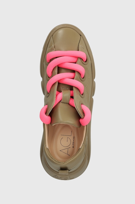 Кожени маратонки AGL MAGIC кафяв D938049PGSOFTY0411