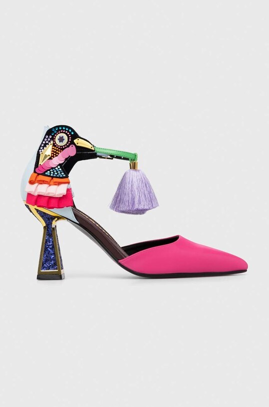 Kat Maconie szpilki skórzane Ayana szpilka multicolor AYANA.RAW.CACAO