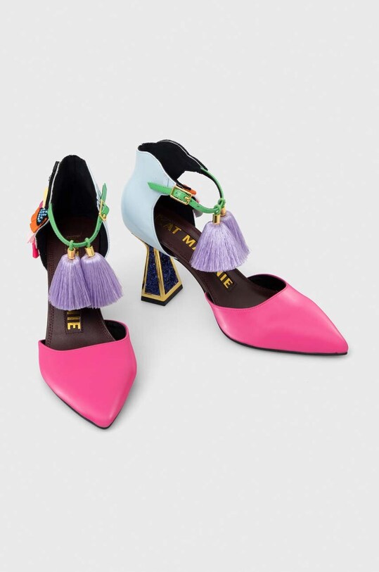 Kat Maconie szpilki skórzane Ayana AYANA.RAW.CACAO multicolor SS24