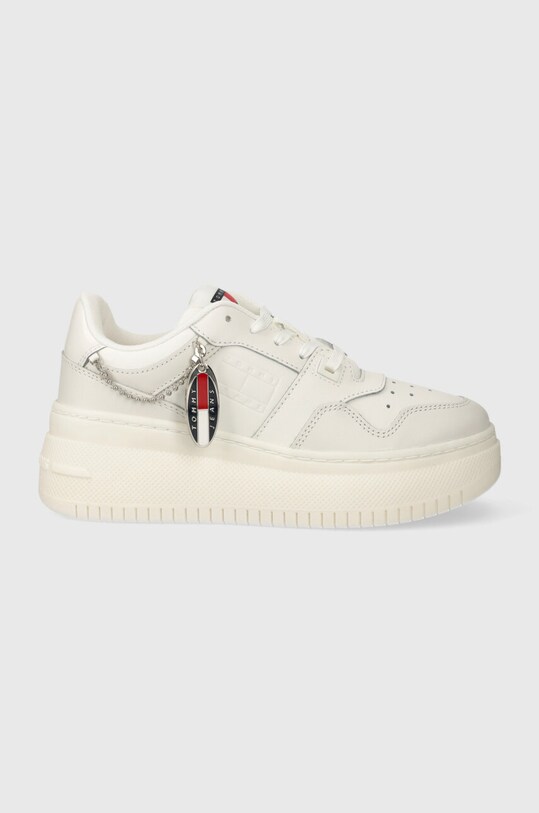 Tommy Jeans sneakersy TJW RETRO BASKET FLATFORM CHARM syntetyczny biały EN0EN02421
