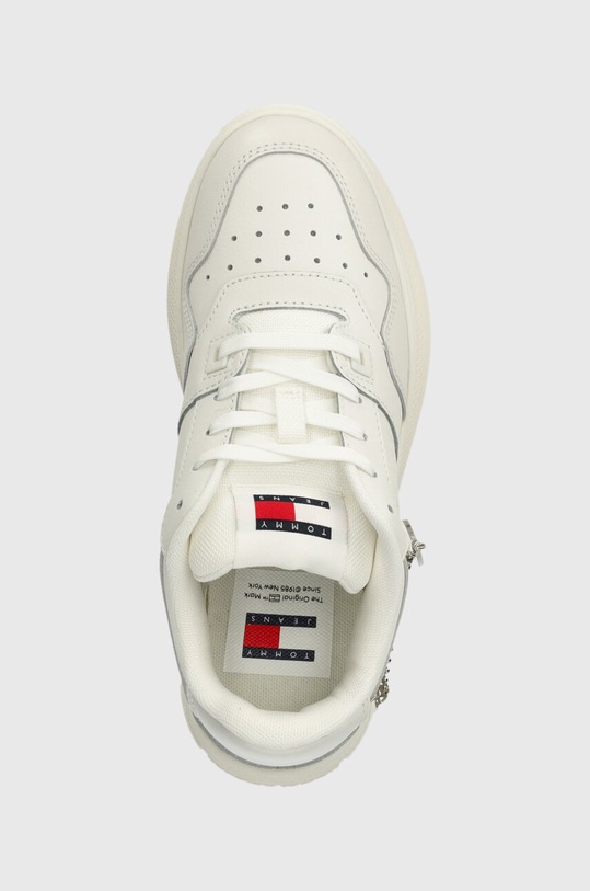 Tommy Jeans sneakers TJW RETRO BASKET FLATFORM CHARM alb EN0EN02421