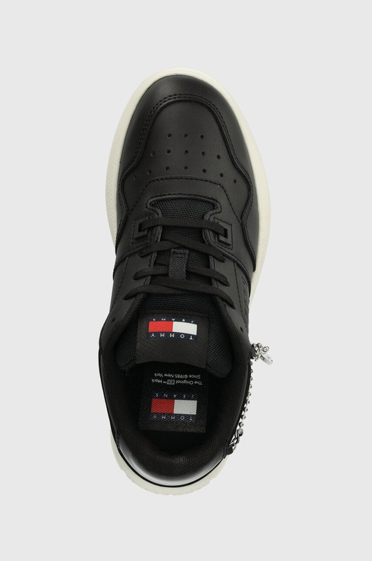 Tommy Jeans sneakers TJW RETRO BASKET FLATFORM CHARM negru EN0EN02421