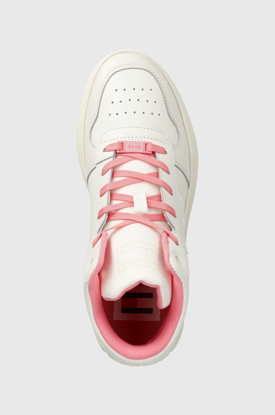 Tenisky Tommy Jeans TJW RETRO BASKET MC LACE UP bílá EN0EN02422