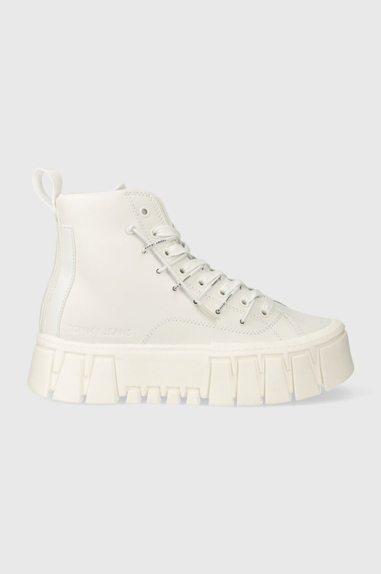 Tommy Jeans tenisi de piele TJW PLATFORM MC platformă alb EN0EN02498