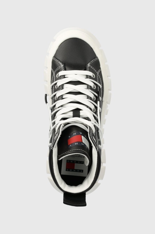 Tommy Jeans tenisi de piele TJW PLATFORM MC negru EN0EN02498