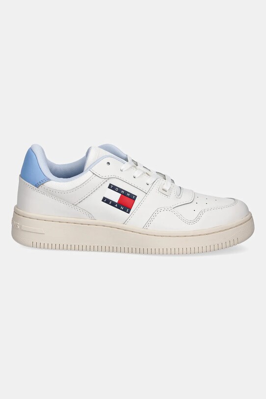 Kožené tenisky Tommy Jeans TJW RETRO BASKET ESS EN0EN02505 biela SS25