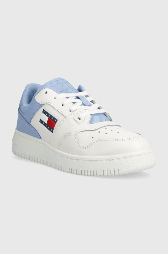 Кожаные кроссовки Tommy Jeans TJW RETRO BASKET ESS EN0EN02505 голубой SS25
