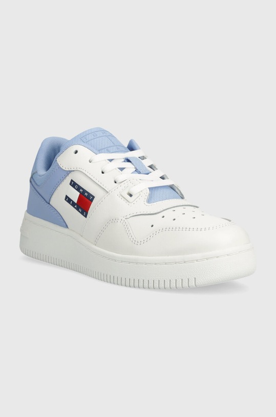 Кожени маратонки Tommy Jeans TJW RETRO BASKET ESS EN0EN02505 син SS25