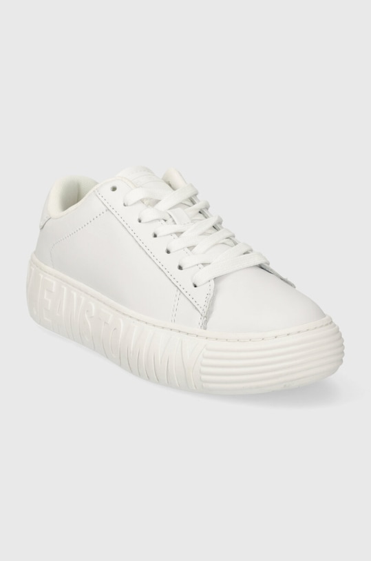 Tommy Jeans sneakers din piele TJW LEATHER CUPSOLE ESS EN0EN02507 alb SS24