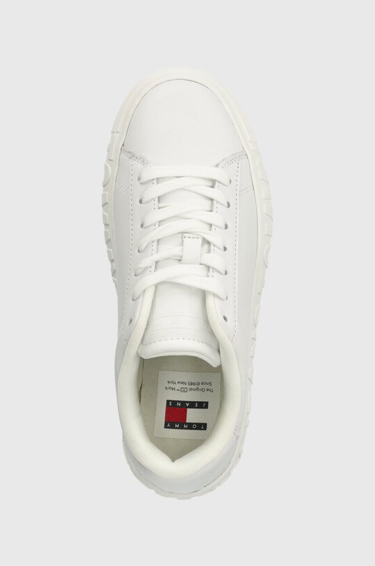 Tommy Jeans sneakers din piele TJW LEATHER CUPSOLE ESS alb EN0EN02507