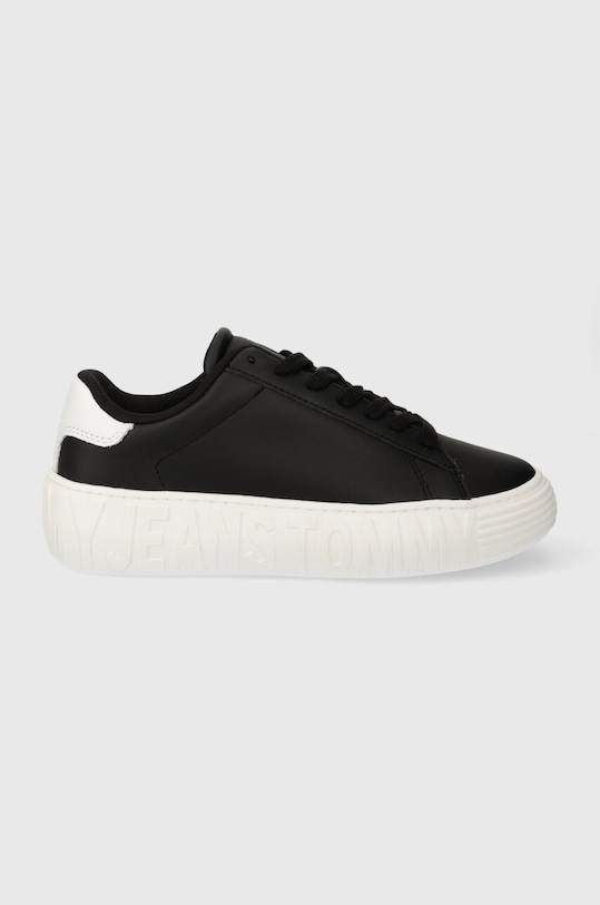 Tommy Jeans sneakers din piele TJW LEATHER CUPSOLE ESS platformă negru EN0EN02507