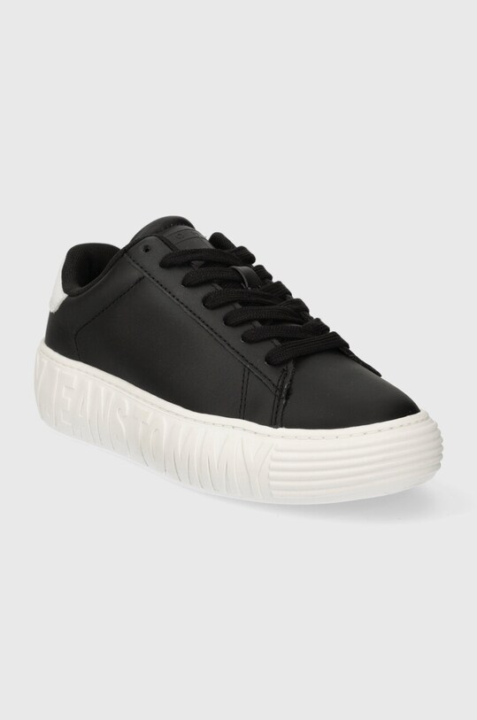 Tommy Jeans sneakers din piele TJW LEATHER CUPSOLE ESS EN0EN02507 negru SS24
