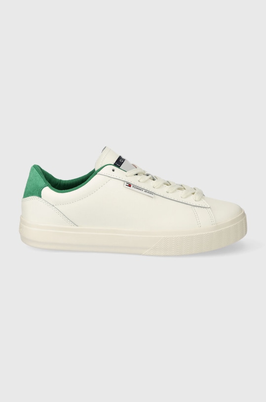 Αθλητικά Tommy Jeans TJW CUPSOLE SNEAKER ESS απομίμηση σουέτ λευκό EN0EN02508