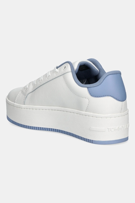 Boty Kožené sneakers boty Tommy Jeans TJW FLATFORM ESS EN0EN02518 bílá