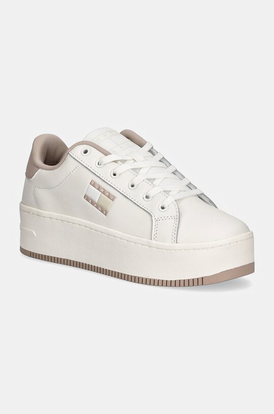 Шкіряні кросівки Tommy Jeans TJW FLATFORM ESS платформа білий EN0EN02518