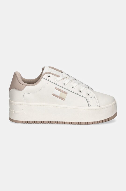 Шкіряні кросівки Tommy Jeans TJW FLATFORM ESS EN0EN02518 білий SS25