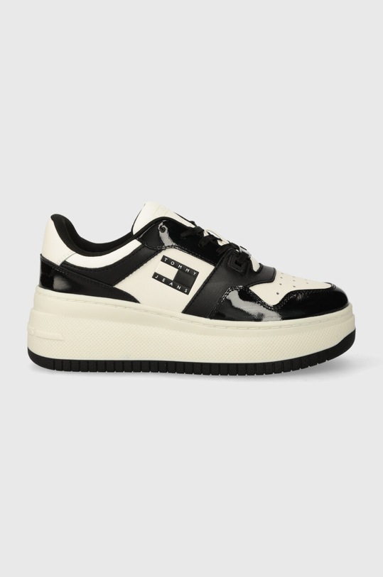 Tommy Jeans sneakers TJW RETRO BASKET FLATFORM PATENT sintetic negru EN0EN02523