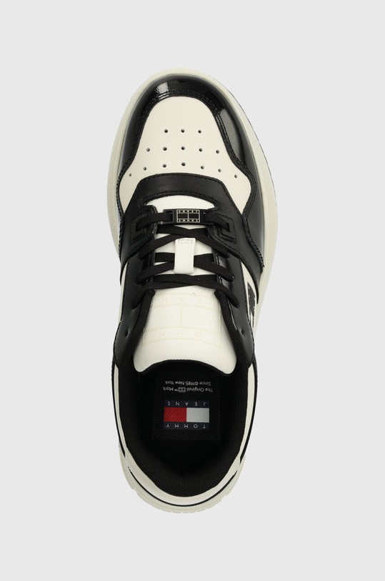 Tommy Jeans sneakers TJW RETRO BASKET FLATFORM PATENT negru EN0EN02523