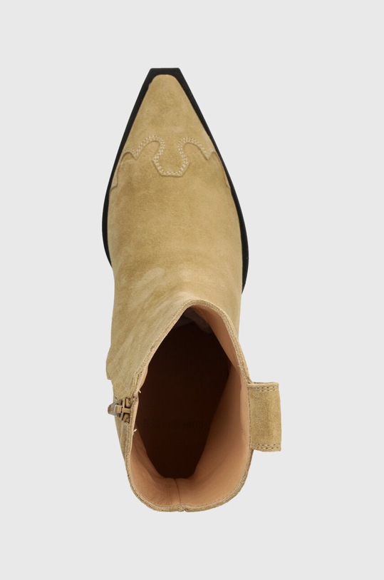 Copenhagen cizme de cowboy din piele intoarsa CPH238 suede bej CPH238