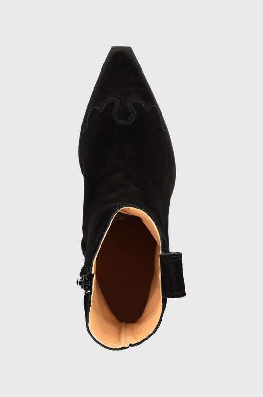Copenhagen cizme de cowboy din piele intoarsa CPH238 suede negru CPH238