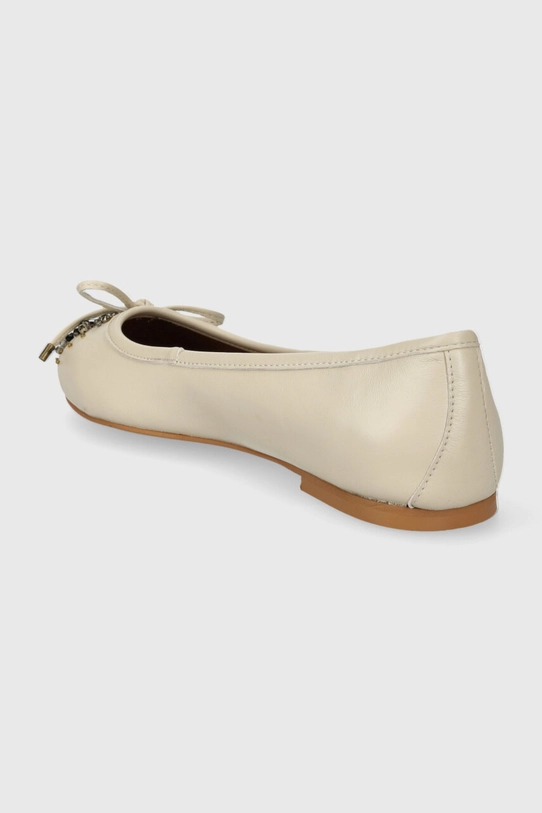 Obuwie Kurt Geiger London baleriny skórzane Eye Emb Ballerina 1289041109.BONE beżowy