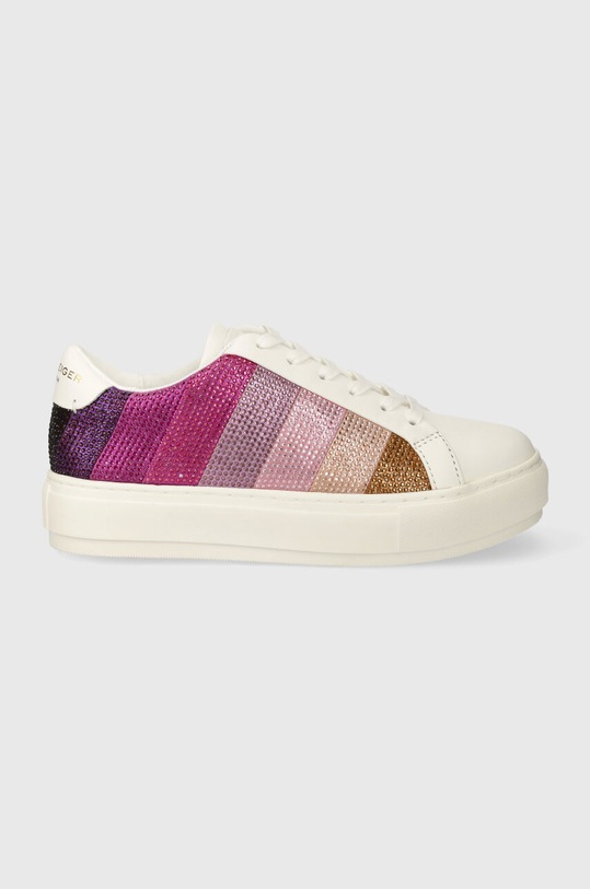 Tenisky Kurt Geiger London Laney Stripe Crystal textilní vícebarevná 9354557109.PINKCOMB