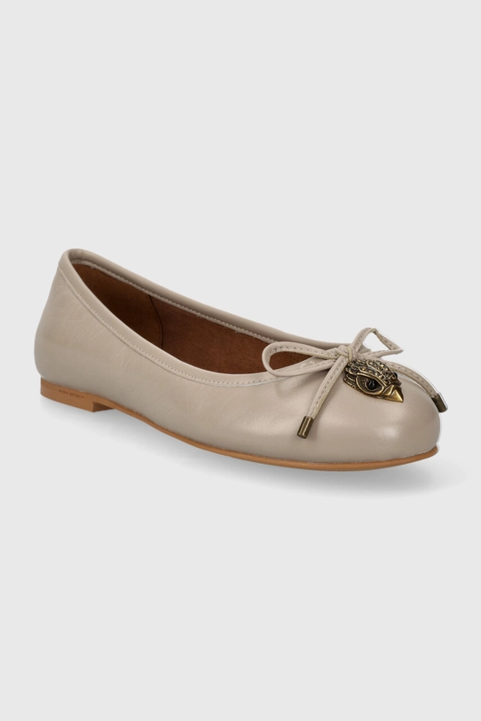 Kožené balerínky Kurt Geiger London Eagle Ballerina 9790643309.BEIGECOMB béžová SS24