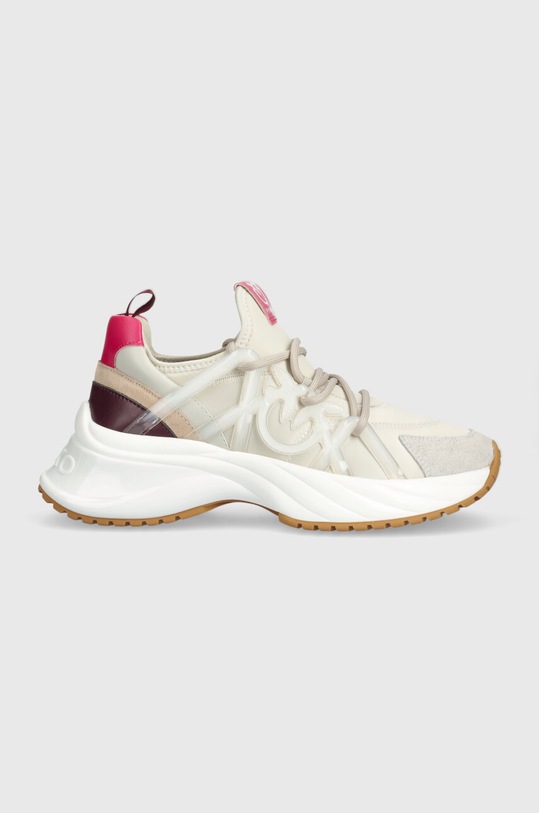 Pinko sneakersy Ariel skóra zamszowa beżowy SS0023.T012.V6U