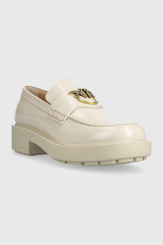 Pinko mokasyny skórzane Tina SD0001.P006.Z13 beżowy SS24