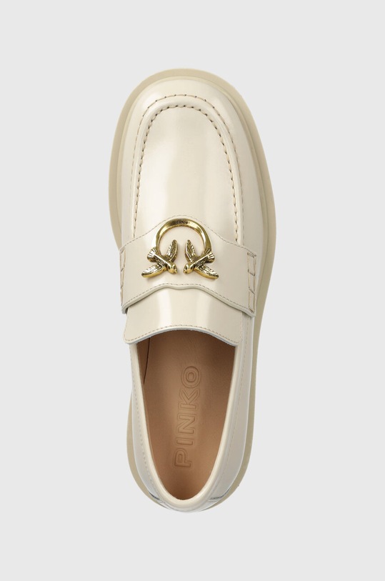 Pinko mokasyny skórzane Tina beżowy SD0001.P006.Z13