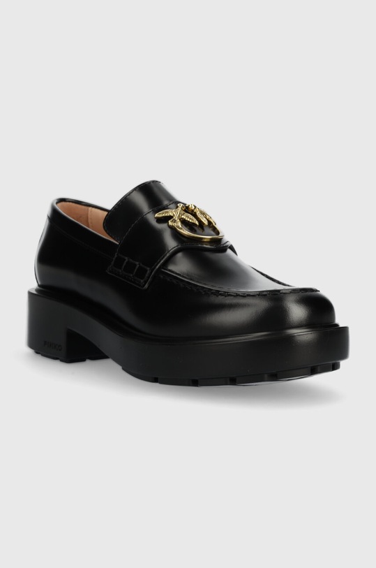 Pinko mokasyny skórzane Tina SD0001.P006.Z99 czarny SS24