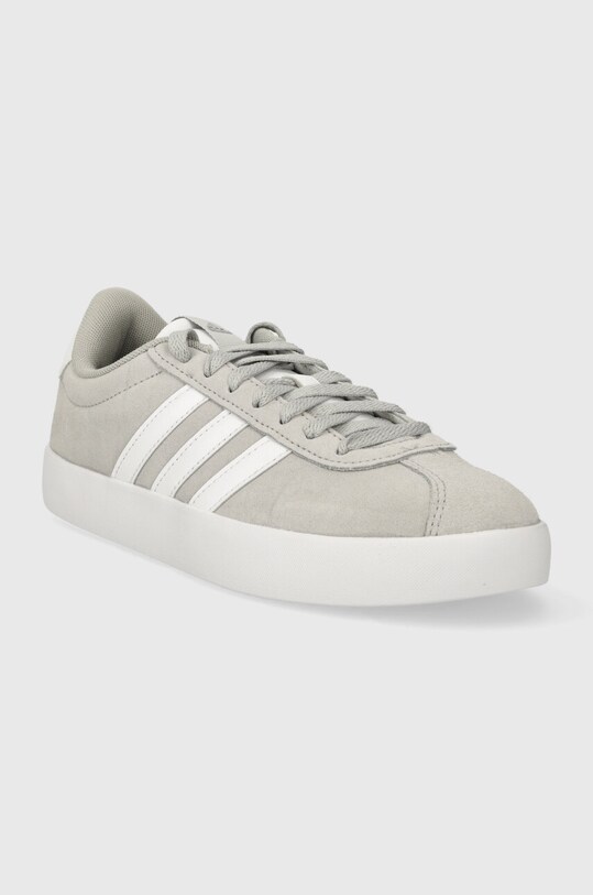 Кожаные кроссовки adidas COURT ID6280 серый SS24