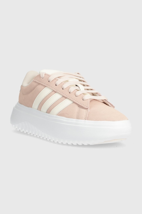 adidas sneakersy zamszowe GRAND COURT IE1104 różowy SS24