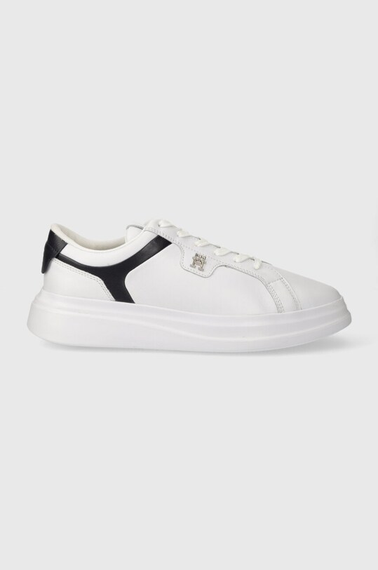Tommy Hilfiger sneakers din piele POINTY COURT SNEAKER piele alb FW0FW07460