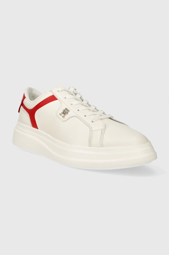 Kožené tenisky Tommy Hilfiger POINTY COURT SNEAKER FW0FW07460 béžová SS24
