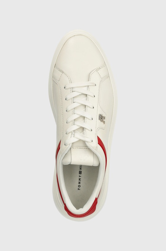 Δερμάτινα αθλητικά παπούτσια Tommy Hilfiger POINTY COURT SNEAKER μπεζ FW0FW07460