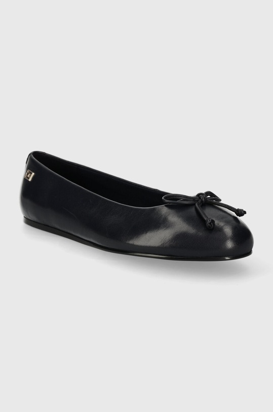 Tommy Hilfiger baleriny skórzane ESSENTIAL LEATHER BALLERINA FW0FW07768 granatowy SS24