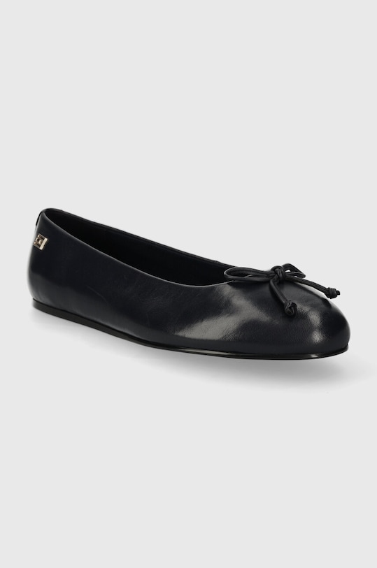 Tommy Hilfiger baleriny skórzane ESSENTIAL LEATHER BALLERINA FW0FW07768 granatowy SS24