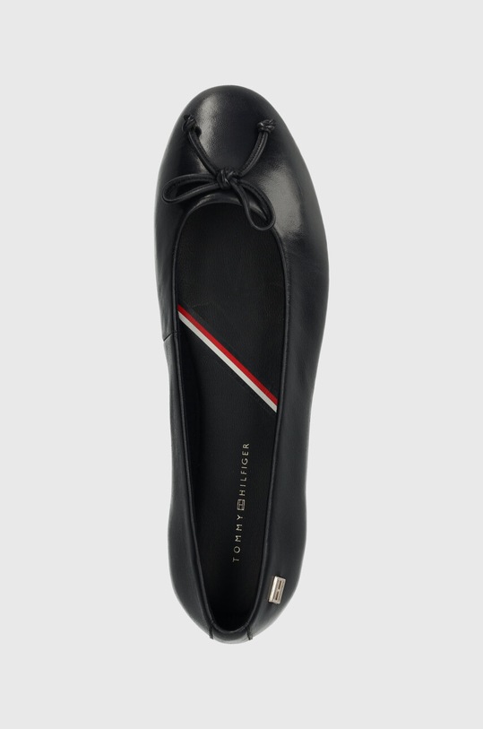 Tommy Hilfiger baleriny skórzane ESSENTIAL LEATHER BALLERINA granatowy FW0FW07768