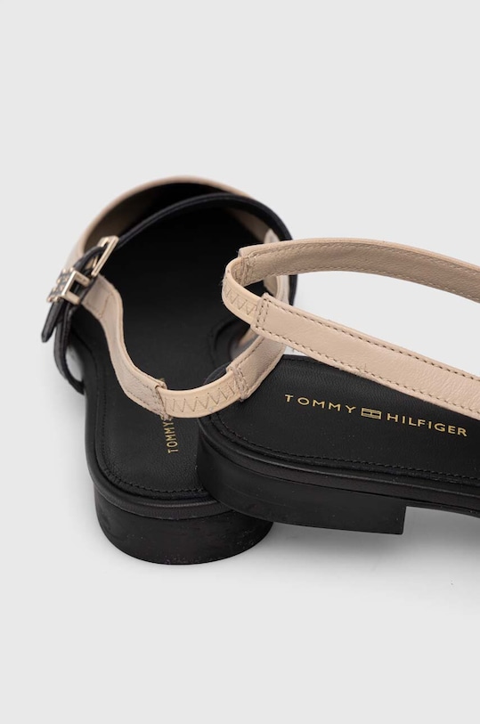 Παπούτσια Δερμάτινες μπαλαρίνες Tommy Hilfiger LEATHER SLING BACK BALLERINA FW0FW07772 μπεζ