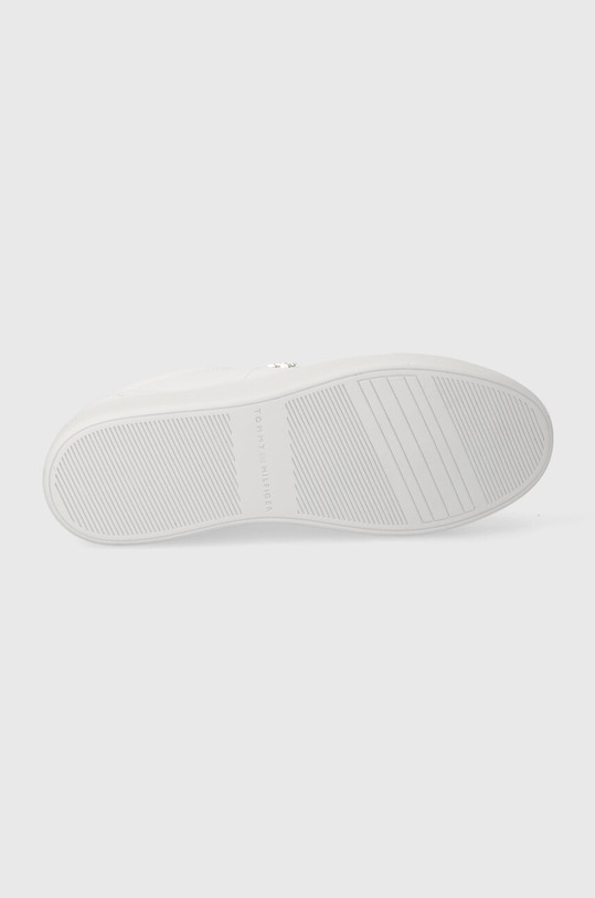 Tommy Hilfiger sneakersy skórzane ESSENTIAL ELEVATED COURT SNEAKER FW0FW07685 biały