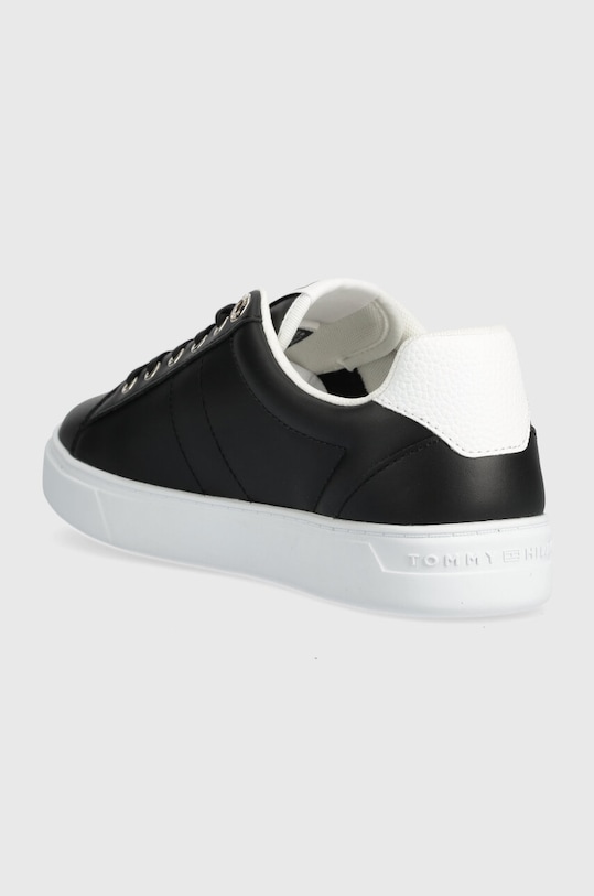 Obuwie Tommy Hilfiger sneakersy skórzane ESSENTIAL ELEVATED COURT SNEAKER FW0FW07685 czarny