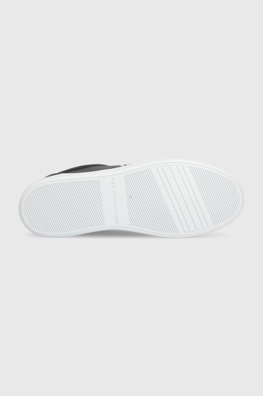 Δερμάτινα αθλητικά παπούτσια Tommy Hilfiger ESSENTIAL ELEVATED COURT SNEAKER FW0FW07685 μαύρο
