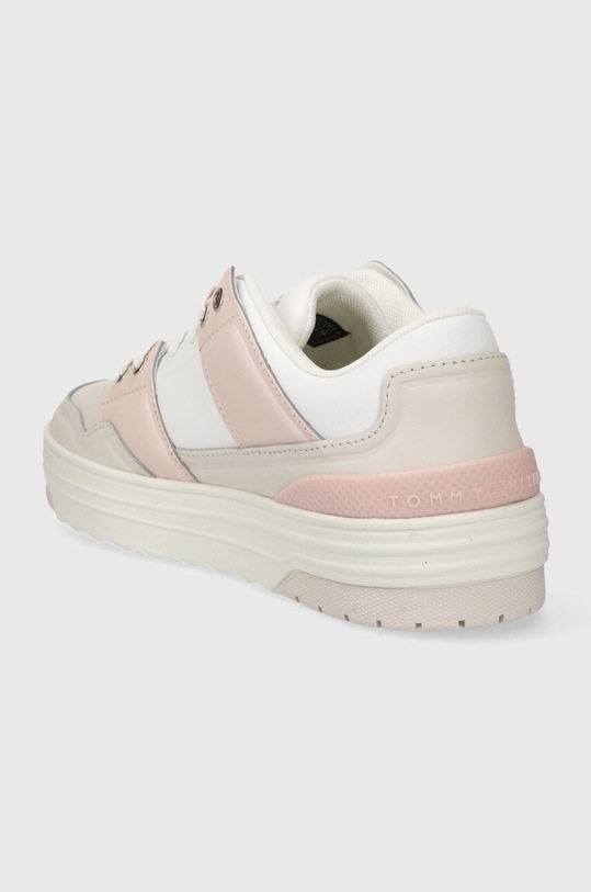Scarpe Tommy Hilfiger sneakers in pelle TH BASKET SNEAKER LO FW0FW07756 bianco