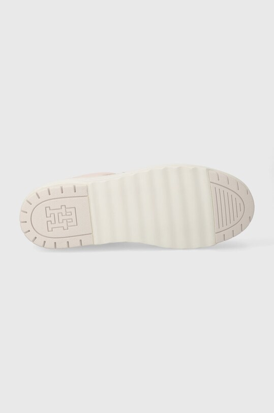Tommy Hilfiger sneakers din piele TH BASKET SNEAKER LO FW0FW07756 alb