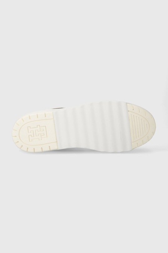 Kožené tenisky Tommy Hilfiger TH BASKET SNEAKER LO FW0FW07756 béžová